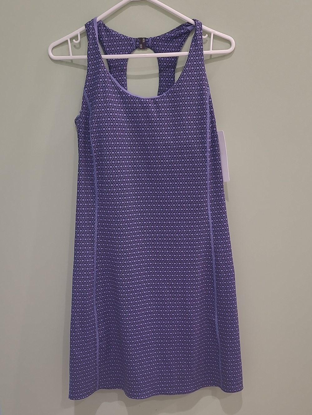 Athleta Purple Geometric Racerback A-Line Dress NWT
